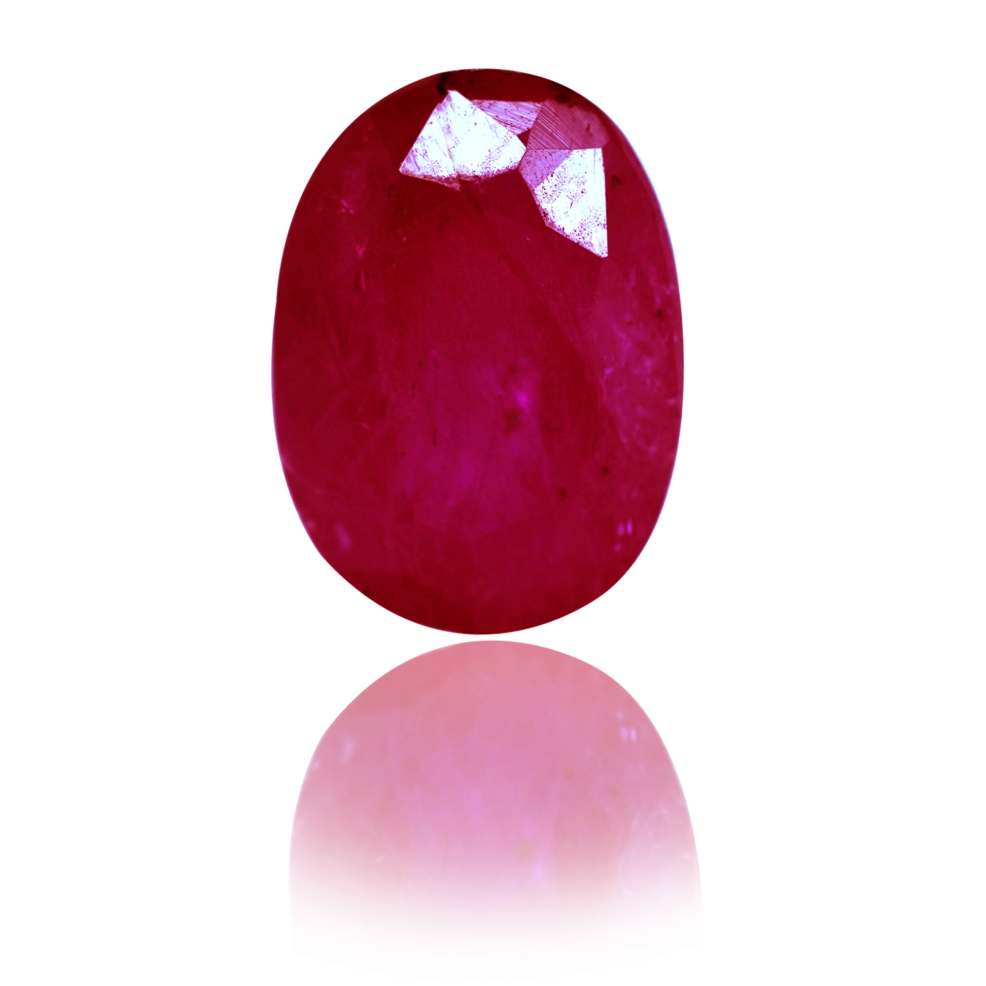 Natural Ruby (Manik) 2.84 Ct, Oval, Burma – IGTL Certified – front view thumbnail